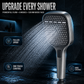 High Pressure Shower Head, 4 Mode Handheld Sprayer Rainfall Water Saving forBathrooms – Easy DIY Fit