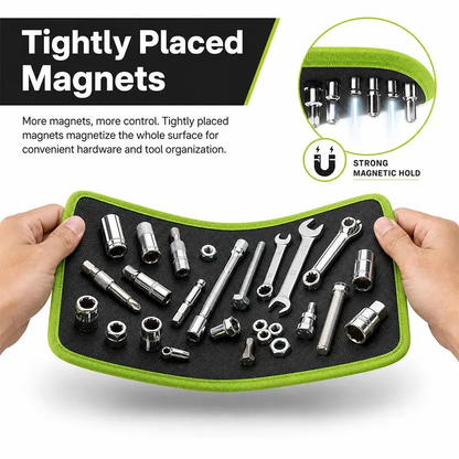 【BackToSchool】3PC Flexible Magnetic Tool Mat & Tray Holder Set - Flexible Set for Garage Users, PVC Non-Slip Tool Storage for Auto Repair, Father's Day Gift Idea