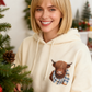 🎄HOT SALE 50% OFF!!🎁Cute Highland Cow Cozy Fleece-Lined Hooded Sweatshirt🦬