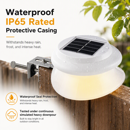 🏡✨ Solar Fence Lights with Clamp – 50% OFF! Monocrystalline panel, weatherproof shell, damage-free mounting – garden ambiance.