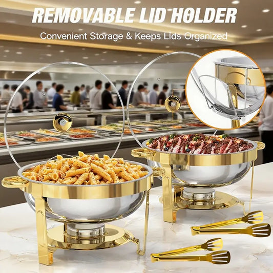 📢📢51% OFF !!!⏰ Stainless Steel Chafing Dish Buffet Set - Even Heat & Durable, Perfect for Holiday Gatherings and Parties ✨