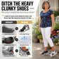 👡Limited Time Offer £14.98!🌴Women Fly-Knit Peep-Toe Platform Wedge Sandals, Breathable Arch Support Cushioned Slip-On Summer Beach Holiday Shoes