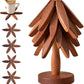 🎄✨ Tree-Shaped Wooden Trivet Set – 50% OFF! Gravity-activated folding, 4 trivets + stand, heat-resistant – festive table protection. 🍽️