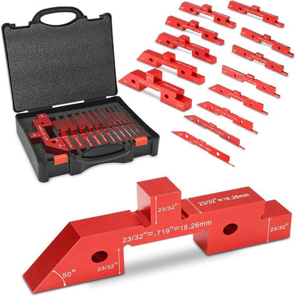 🔧GJANSH Table Setup Blocks for Woodworking, Aluminum Alloy Precision Set up Bars, Precision Height, Depth, Angle & Fence Alignment Gauge Set - Router and Saw Accessories with Storage Case toolupgrade