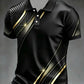 Abstract Print Men's  Shirt, Short Sleeve Slim-Fit Top, Graphic Pattern, Unlined, Plain Surface, Made in Mainland China