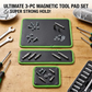 【BackToSchool】3PC Flexible Magnetic Tool Mat & Tray Holder Set - Flexible Set for Garage Users, PVC Non-Slip Tool Storage for Auto Repair, Father's Day Gift Idea