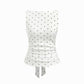 👗🎀 Sleeveless Ruffle Tank Top with Tie Belt & Polka Dots – 50% OFF! Y2K-Inspired, Perfect for Warm Days. 🔥✨