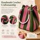 🏆👜 Limited-Time Sale: 60% OFF 🌴 Boho Striped Knit Bucket Handbag for Women – Handmade Summer Beach Shoulder Bag