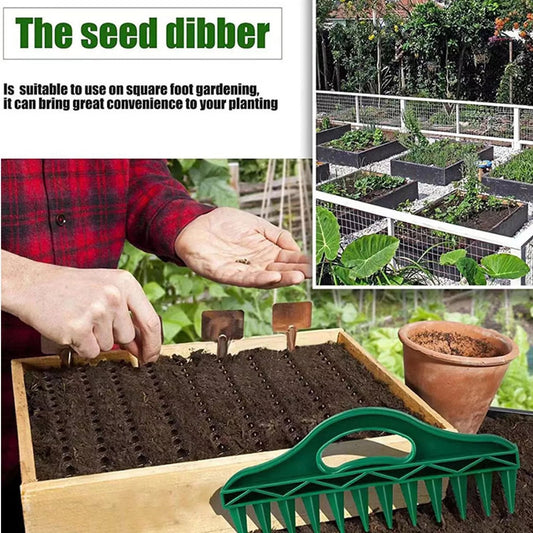 🌱 12-Hole Seed Planting Tool – Create Perfectly Spaced Rows in Seconds 🌟