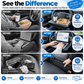 🚗🍔 2-in-1 Steering Wheel Tray – 50% OFF! Dining & work surface, seat gap organizer, cup holder & tablet slot – universal fit. 💪
