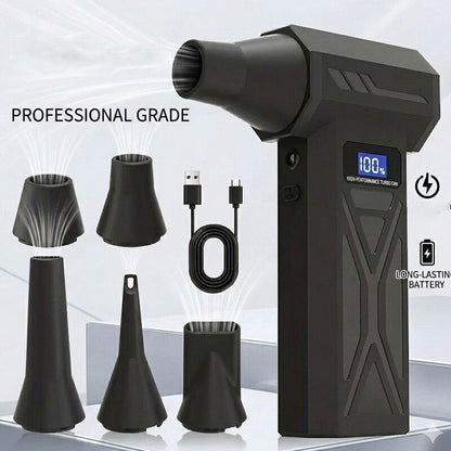 🌀💨 Wireless Turbo Fan – 50% OFF! 4 Speeds, 5 Nozzles, Powerful Battery – Cleans Computers, Cars & Outdoor Equipment. 🔋