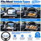 🚗🍔 2-in-1 Steering Wheel Tray – 50% OFF! Dining & work surface, seat gap organizer, cup holder & tablet slot – universal fit. 💪