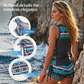⏰LAST DAY 60% OFF🌊Women's Tummy Control Tankini Set with Built-In Bra – Flattering Boho Swimwear with Shorts