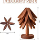 🎄✨ Tree-Shaped Wooden Trivet Set – 50% OFF! Gravity-activated folding, 4 trivets + stand, heat-resistant – festive table protection. 🍽️