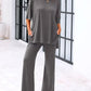 🔥Casual 2-Piece Loose-Fit Short Sleeve Top & Wide-Leg Pants Set with Pockets