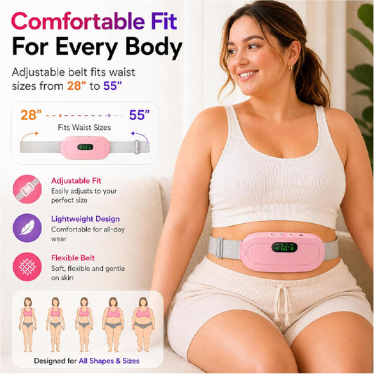 🥳2026 HOT SALE🥳💞50K+ SOLD!  !🔥💖 Menstrual Heating & Massage Belt – 3 heat levels + vibration ease period cramps. Cordless, wearable & quiet – relief anywhere! 🎁✨The best gift for her!