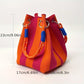 🏆👜 Limited-Time Sale: 60% OFF 🌴 Boho Striped Knit Bucket Handbag for Women – Handmade Summer Beach Shoulder Bag
