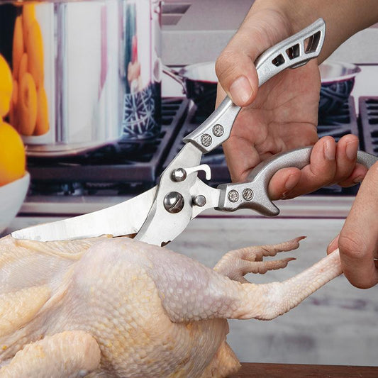 ✂🥩 HOT SALE NOW - 50% OFF! Heavy Duty Stainless Steel Bone-Cut Scissors – Effortless Poultry, Meat & Joint Cutting 🔪