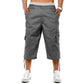 🩳 50% OFF! Men's Long Cargo Shorts – 3/4 length, elastic waist, multi pockets – perfect for travel, work & weekends. 💪🏖️