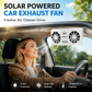 🥳2026 HOT SALE🥳💞50K+ SOLD!☀️🚗 50% OFF! Solar Car Exhaust Fan – Dual turbo fans expel hot air fast. Solar‑powered, no wiring. Real‑time temp display. Step into a cool car! 🌬️✨