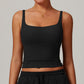 👗🌸 Women's Square Neck Cropped Tank Top – 50% OFF! Elegant square neck, cropped fit, versatile style – perfect for high-waist jeans & skirts. 🔥☀️
