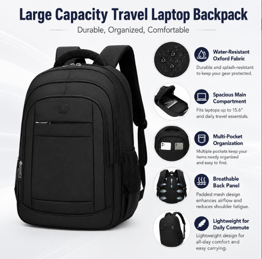 ✈️ 50% OFF! Large Travel Backpack – roomy, organized, travel-ready – your ideal carry-on companion. 🧳✅