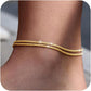 ⭐Dainty Layered Waterproof Anklet – 50% OFF! Delicate chains, waterproof design, perfect for beach, pool & everyday. 🔥💦
