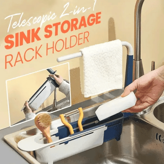 📢📢30% OFF !! ⏰Updated Telescopic Sink Storage Rack😊
