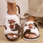 🐮 50% OFF! Women's Plush Slippers – cartoon cow print, open-toe, soft & cozy – perfect home slippers. 🛋️💖