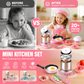 🍳50% OFF NOW! Kids Real Cooking Mini Kitchen Set, 22 PCS Functional Real Cookware Toy, Safe Mini Stove Cooking Playset for Little Chefs, Pink & Blue Available