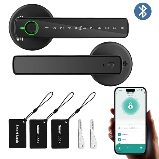 🔐📱 Smart Fingerprint Door Lock – 50% OFF! 5-in-1 access, Tuya App control, aluminium alloy – keyless security for room & garage. 💪