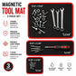 【BackToSchool】3PC Flexible Magnetic Tool Mat & Tray Holder Set - Flexible Set for Garage Users, PVC Non-Slip Tool Storage for Auto Repair, Father's Day Gift Idea