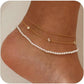 ⭐Dainty Layered Waterproof Anklet – 50% OFF! Delicate chains, waterproof design, perfect for beach, pool & everyday. 🔥💦