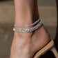 ⭐Dainty Layered Waterproof Anklet – 50% OFF! Delicate chains, waterproof design, perfect for beach, pool & everyday. 🔥💦