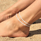 ⭐Dainty Layered Waterproof Anklet – 50% OFF! Delicate chains, waterproof design, perfect for beach, pool & everyday. 🔥💦