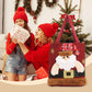 🎅✨ 3D Santa Linen Candy Bags – 50% OFF! Reusable with handles, Christmas Eve goodie pouches – festive party favor sacks. 🎄