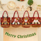 🎅✨ 3D Santa Linen Candy Bags – 50% OFF! Reusable with handles, Christmas Eve goodie pouches – festive party favor sacks. 🎄