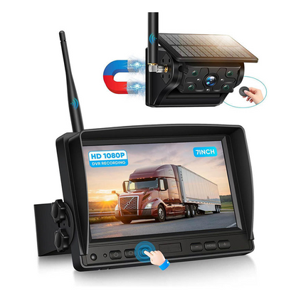 7-Inch Solar-Powered Wireless Magnetic Camera