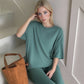 🔥Casual 2-Piece Loose-Fit Short Sleeve Top & Wide-Leg Pants Set with Pockets