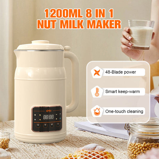 🥛✨ 8-in-1 Nut Milk Maker – 50% OFF! 48-blade stainless steel, keep-warm tech, one-touch cleaning – soy, rice, juice & more. 💪