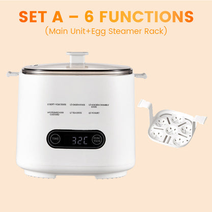 🥳2026 HOT SALE🥳💞50K+ SOLD!🎁✨ 50% OFF! Mini Multi‑Functional Egg Cooker – Smart touch panel, 6‑egg capacity, boils, poaches, scrambles & steams. Perfect for quick breakfasts! 🥚⚡