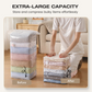 💐 BUY 2, GET 1 FREE! 🧺 Pump-Free Vacuum Storage Bags – Save Up to 80% Space – Durable PA+PE Material, ideal for Clothes, Bedding & Cushions 🛏️