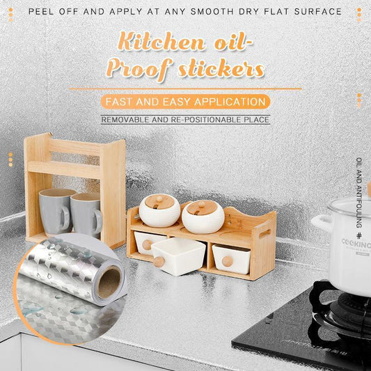 🧽⚡ Aluminum Foil Kitchen Sticker – 50% OFF! Cut-to-fit grid, removable, mildew-resistant – instant upgrade for any smooth surface.