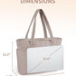 💕🎁Wandering Nature Puffer Tote Bag with Cup Holder & Laptop Compartment & Trolley Sleeve for Travel, Work, Nurse, Women