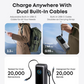 ⚡Laptop Power Bank, 20,000mAh Portable Charger with Triple 100W USB-C Ports for Multi-Device Charging