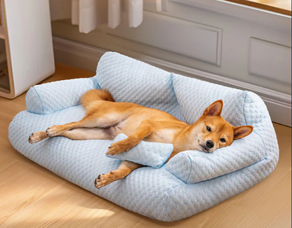 🔥While Supplies Last 40% OFF!🎉 Breathable & Washable Ice Silk Cooling Pet Sofa Bed for Dogs