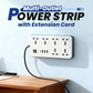 🔌⚡ LIMITED-TIME 50% OFF! Multi-Outlet Power Strip with Long Extension Cord – Built-In USB Charging, One-Touch Control & Safety Protection
