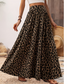 🎁New arrival 50% OFF💥Flowy Leopard Print High Waist Maxi Skirt