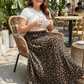 🎁New arrival 50% OFF💥Flowy Leopard Print High Waist Maxi Skirt