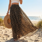 🎁New arrival 50% OFF💥Flowy Leopard Print High Waist Maxi Skirt